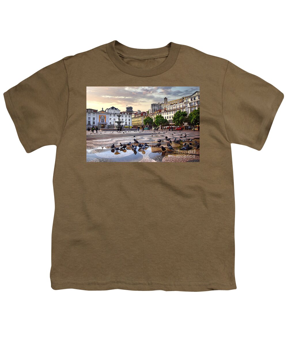 Ancient Youth T-Shirt featuring the photograph Downtown Lisbon by Carlos Caetano