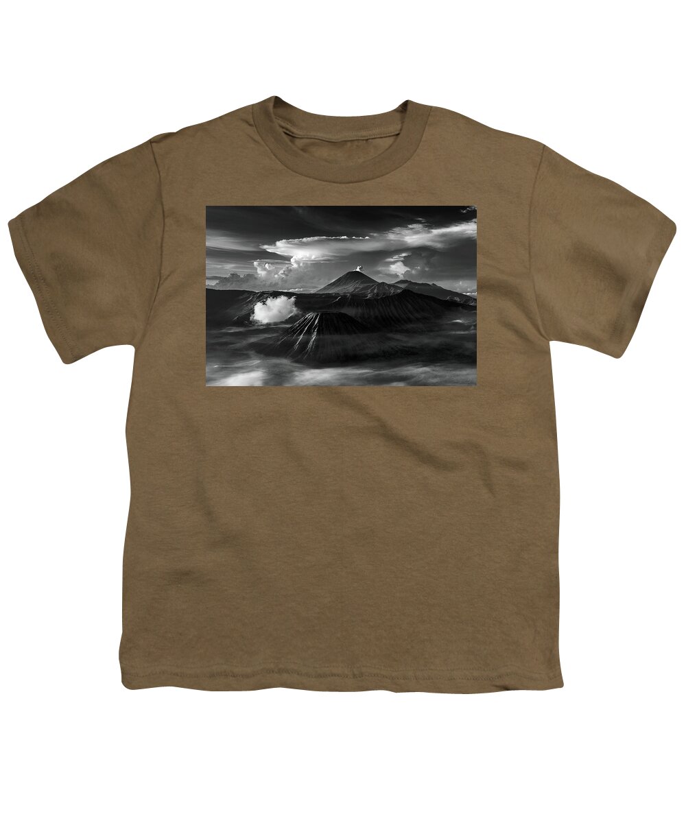 Landscape Youth T-Shirt featuring the photograph Dramatic view of Mount Bromo by Pradeep Raja Prints