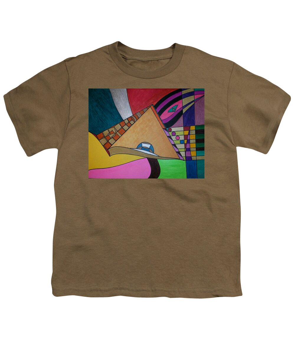Geometric Art Youth T-Shirt featuring the painting Dream 304 by S S-ray