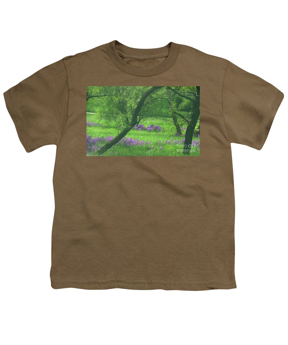 Spring Landscape Youth T-Shirt featuring the photograph Dreaming fields by Yumi Johnson