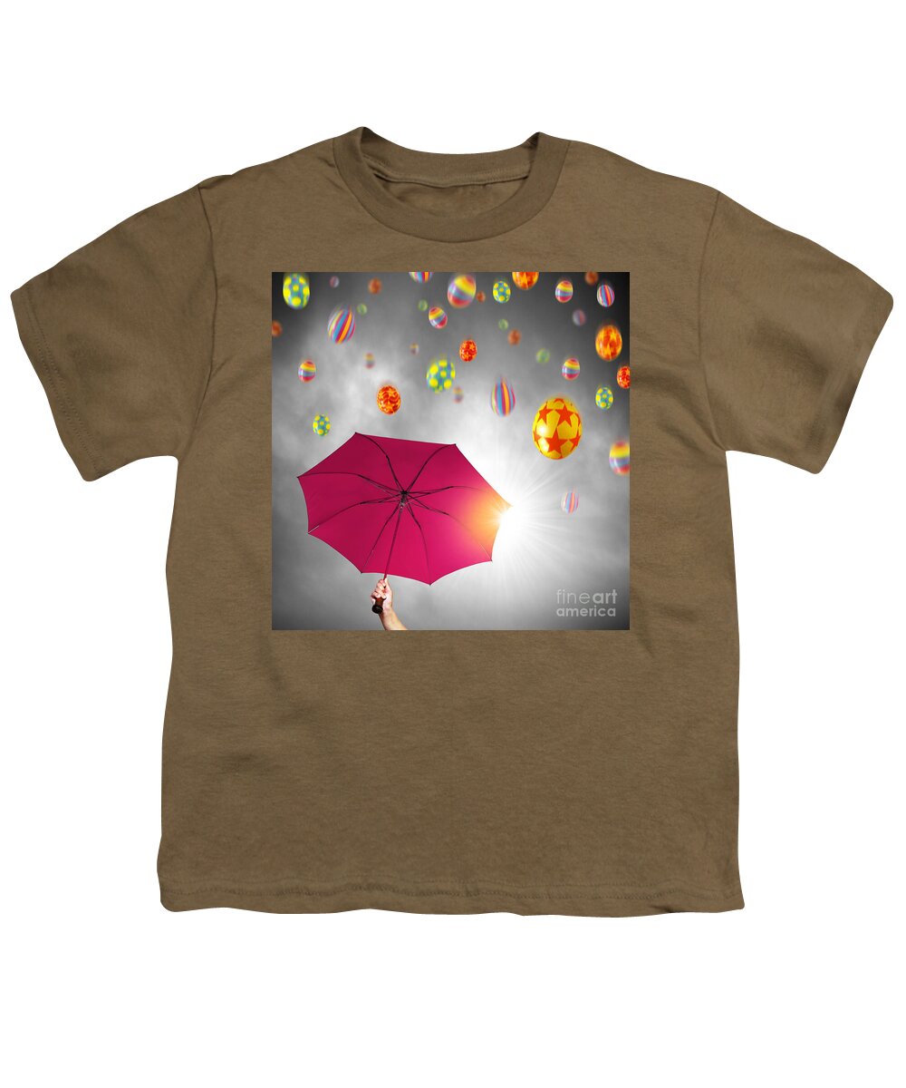 April Youth T-Shirt featuring the photograph Easter Umbrella by Carlos Caetano