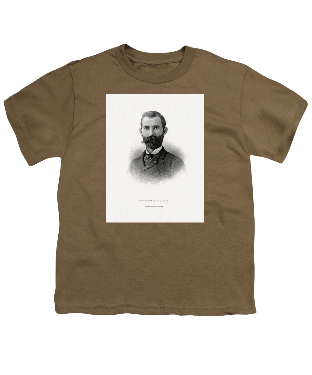 Engraved Portrait Of Rep. Marcus C. Lisle Youth T-Shirt featuring the painting Engraved portrait of Rep. Marcus C. Lisle by Celestial Images