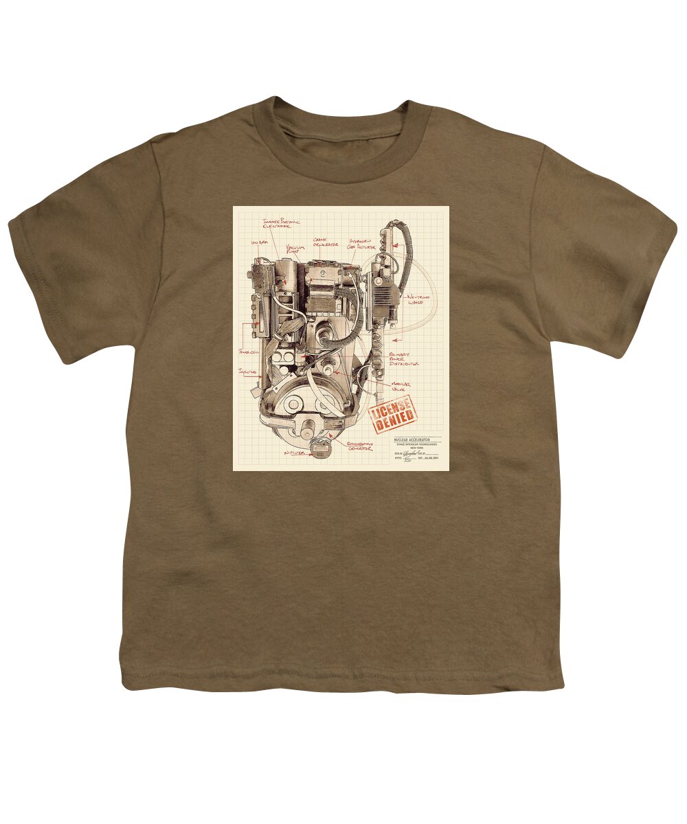 Ghostbusters Youth T-Shirt featuring the digital art EPA Application #012938RT34 by Kurt Ramschissel