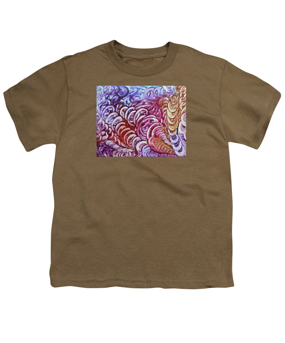 Abstract Youth T-Shirt featuring the painting Eternal Links II by Manjiri Kanvinde