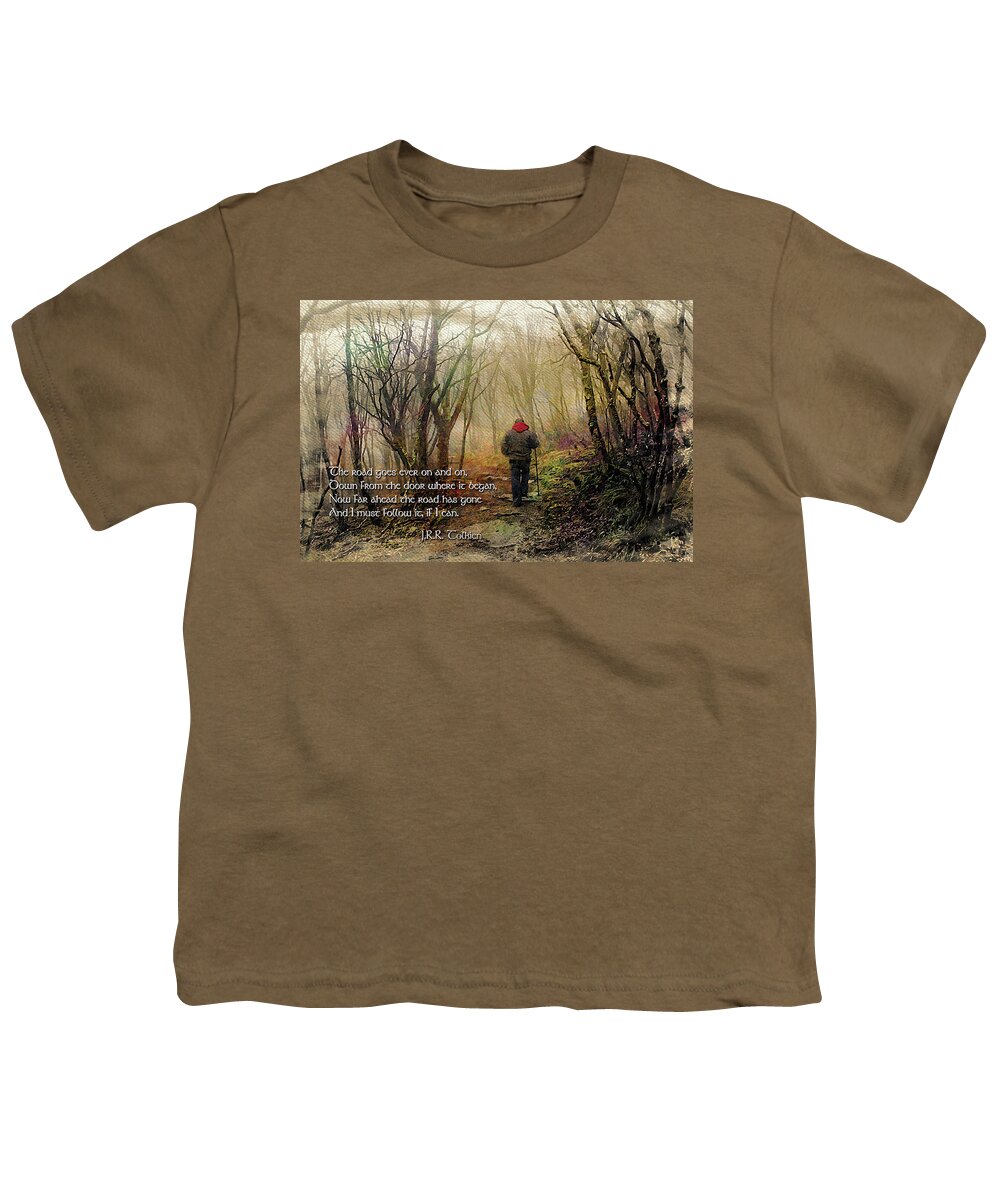 Tolkien Youth T-Shirt featuring the photograph Ever on and on... by Jessica Brawley