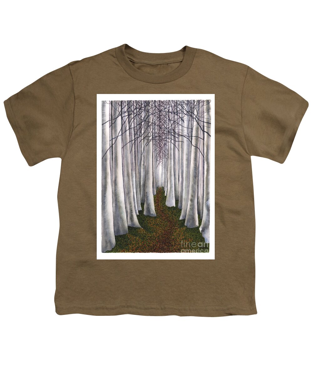 Art Youth T-Shirt featuring the painting Faerie Path by Hilda Wagner