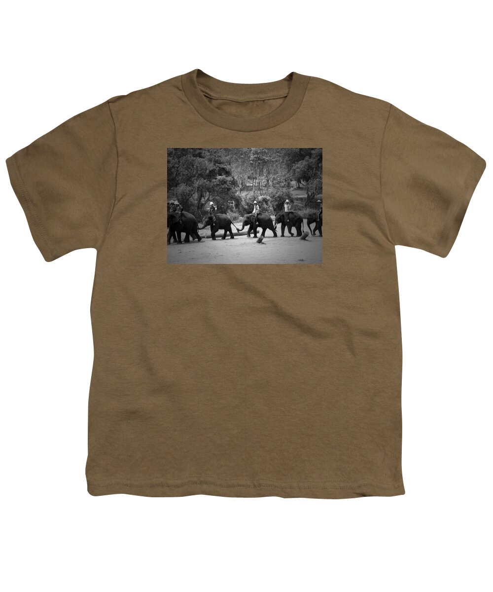 Elephants Youth T-Shirt featuring the photograph Family by Julita Pietrzyk