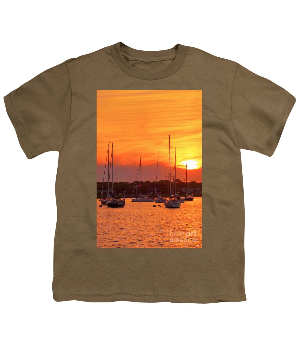 Atlantic Youth T-Shirt featuring the photograph Fiery Skies by Joe Geraci
