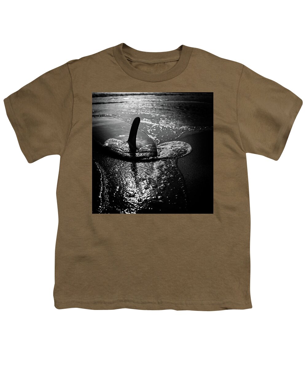 Surfing Youth T-Shirt featuring the photograph fin by Nik West