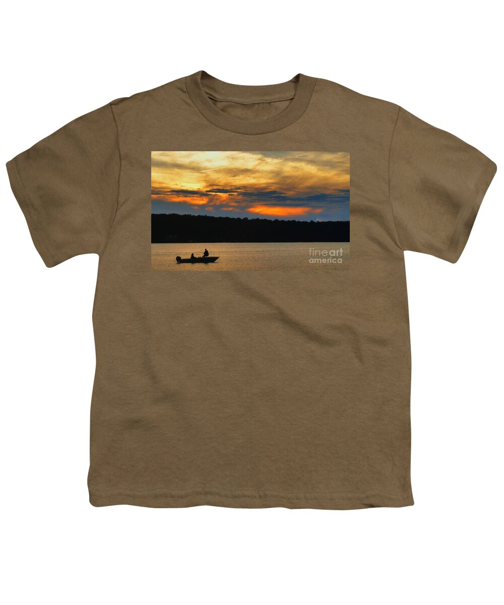 Lake Youth T-Shirt featuring the photograph Fishing by Raymond Earley