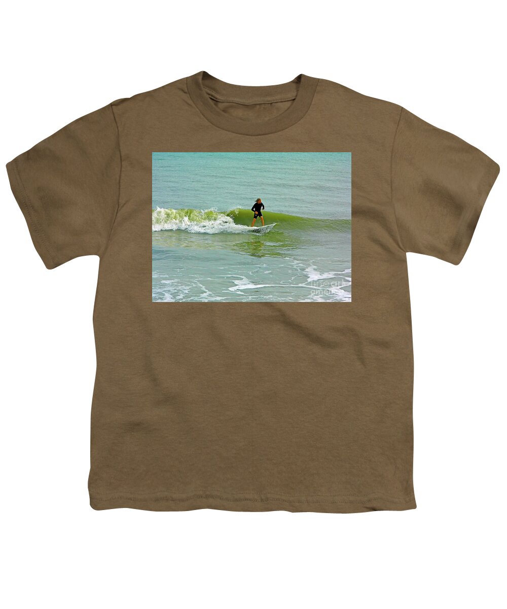 Wabasso Youth T-Shirt featuring the photograph Florida Surfer by D Hackett