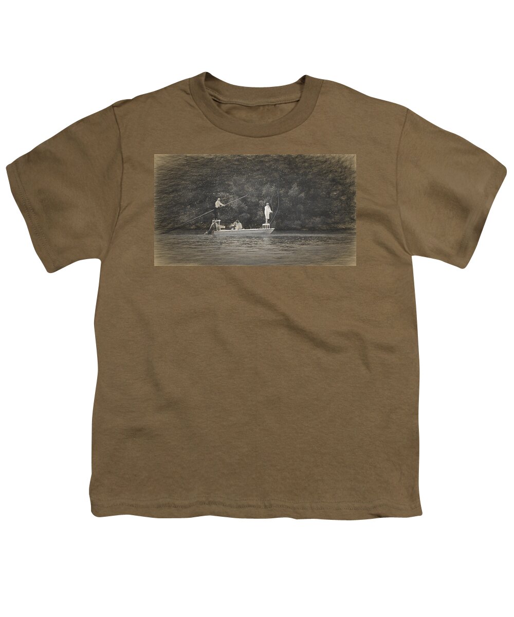 Conch Key Youth T-Shirt featuring the photograph Fly Fishing on Conch Key by Ginger Wakem