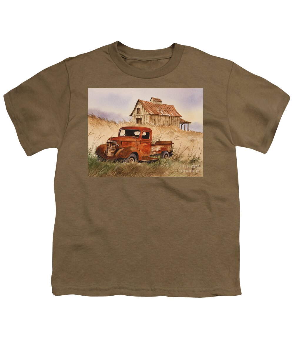 Country Youth T-Shirt featuring the painting Fond Country Memories by James Williamson