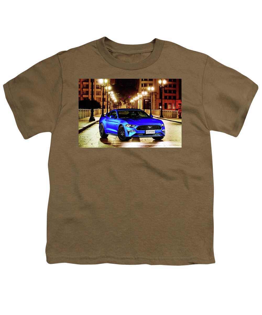 Ford Youth T-Shirt featuring the photograph Ford Mustang G T Fastback by Movie Poster Prints