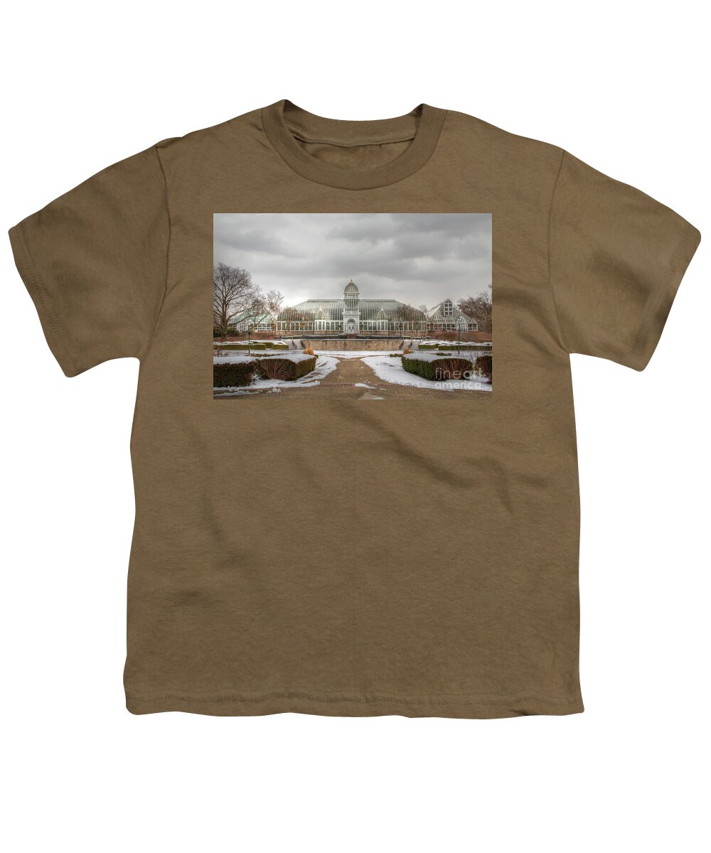 Botanical Gardens Youth T-Shirt featuring the photograph Franklin Park Conservatory Winter by Sharon McConnell