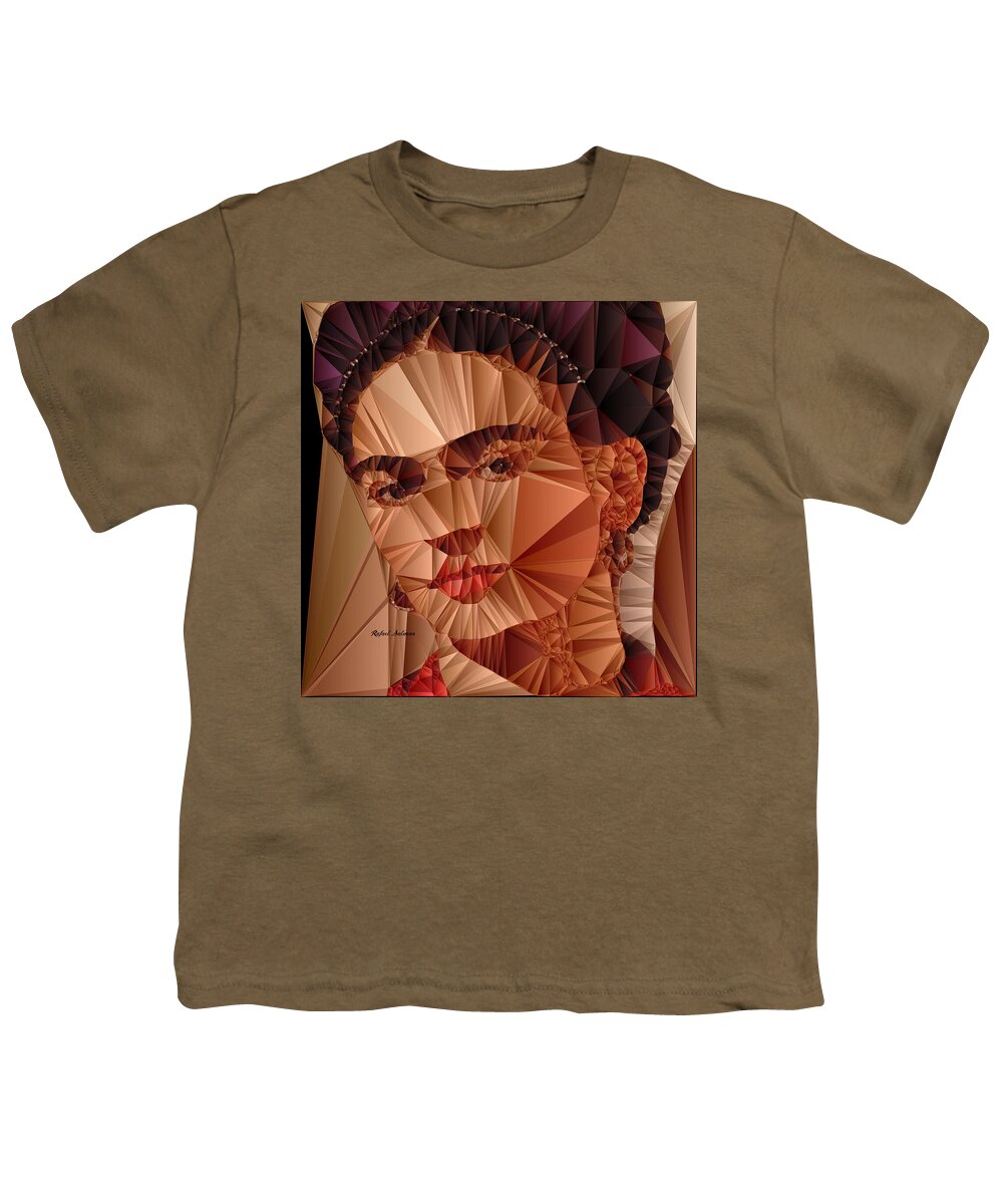 Rafael Salazar Youth T-Shirt featuring the digital art Frida Kahlo by Rafael Salazar