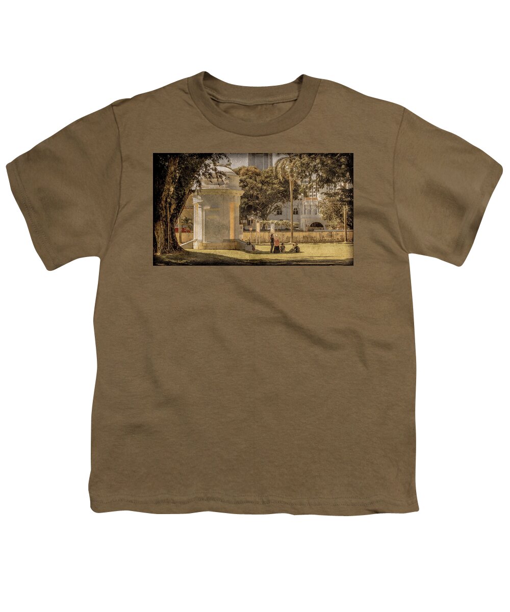 Architecture Youth T-Shirt featuring the photograph George Town, Penang, Malaysia - Basking in the Shade by Mark Forte
