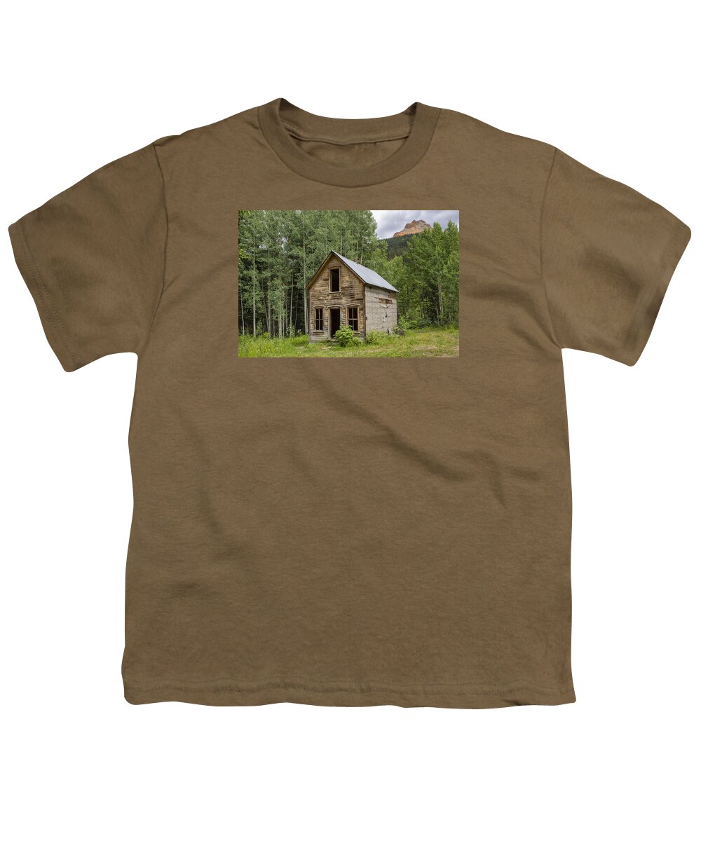 Abandoned Youth T-Shirt featuring the photograph Ghost Town Schoolhouse by Denise Bush