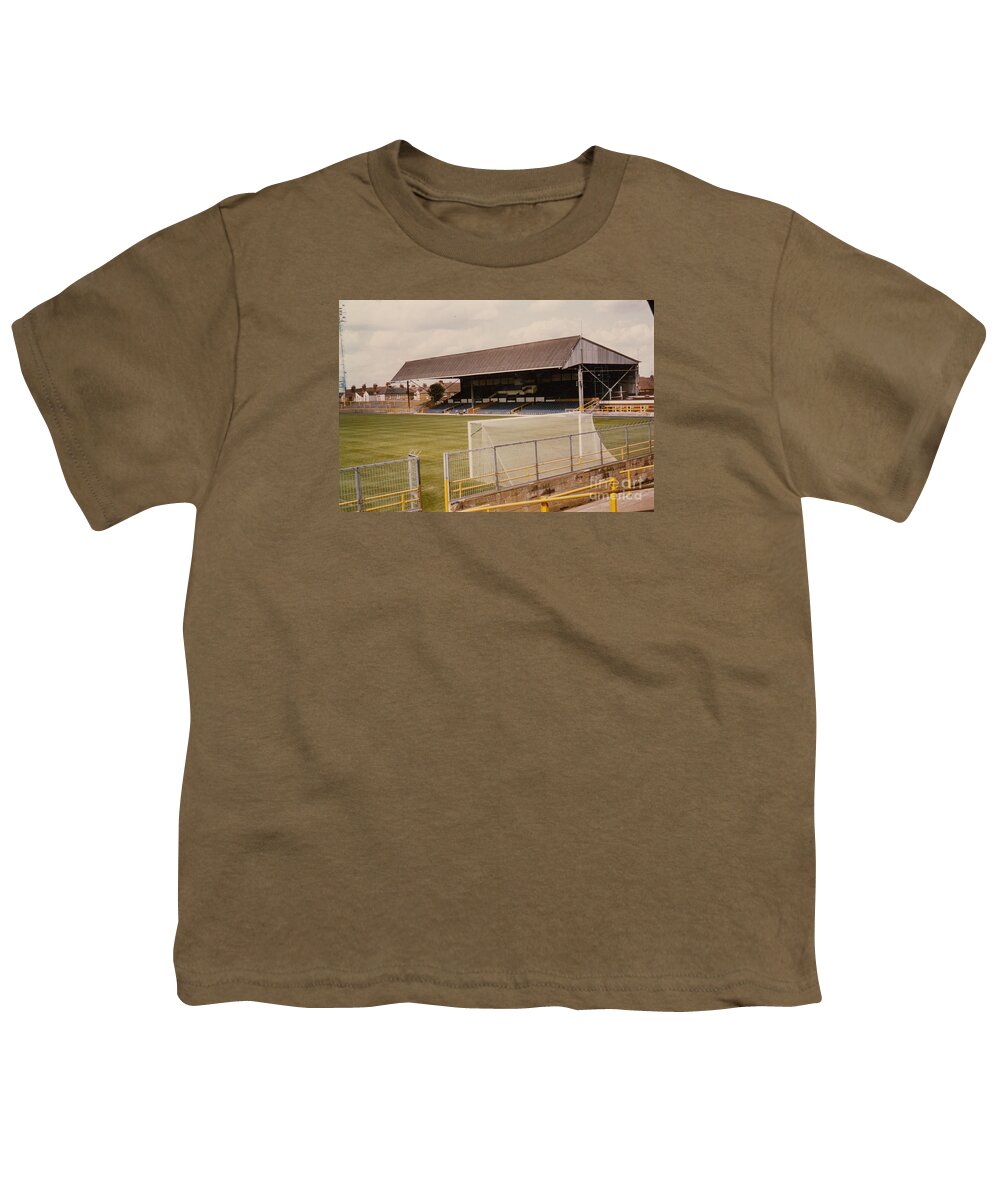  Youth T-Shirt featuring the photograph Gillingham - Priestfield Stadium - Main Stand 2 - 1970s by Legendary Football Grounds