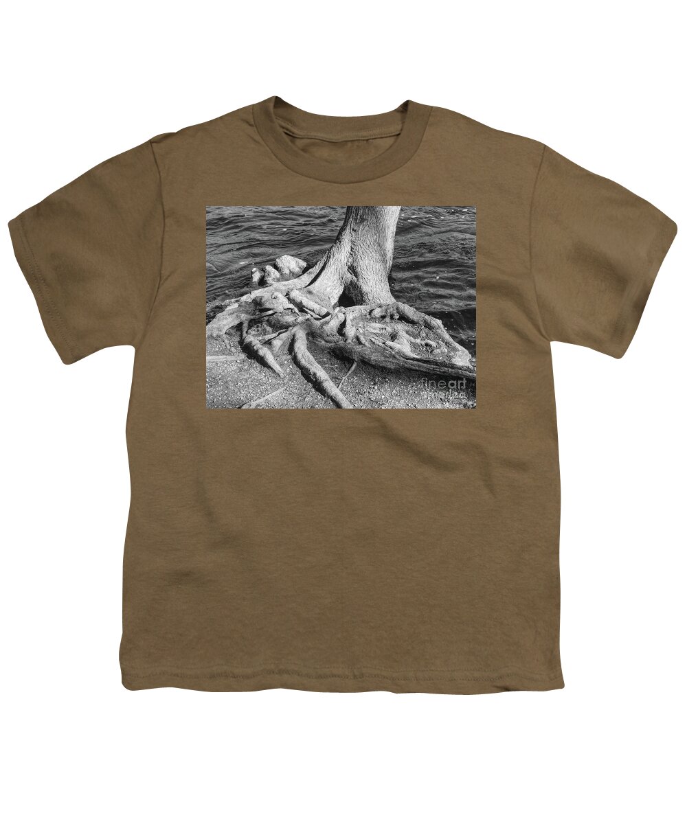 Tree Youth T-Shirt featuring the photograph Gnarly Roots Tree by Phil Perkins