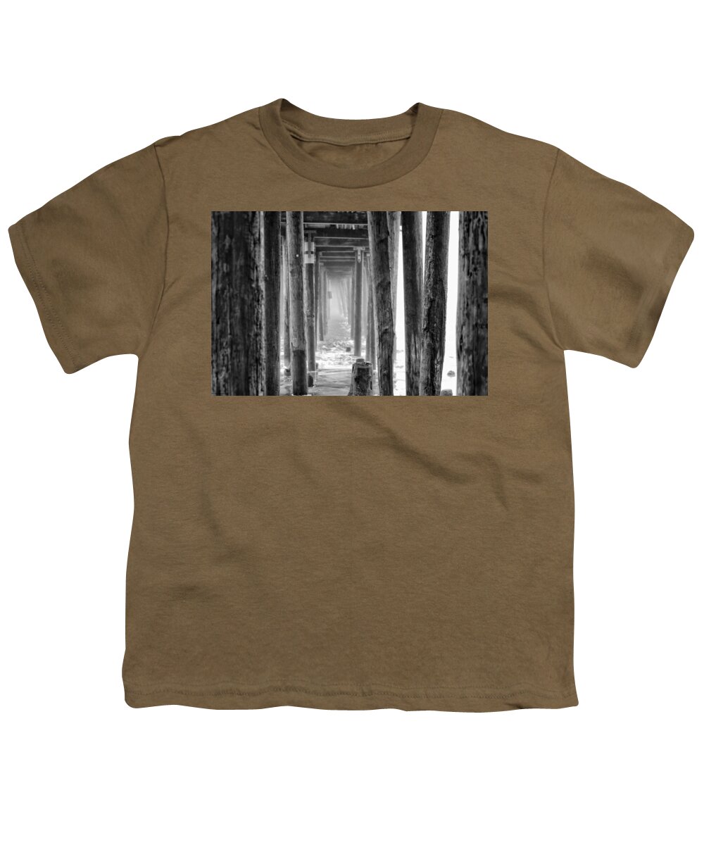 Black & White Youth T-Shirt featuring the photograph Go Deep by Lora Lee Chapman