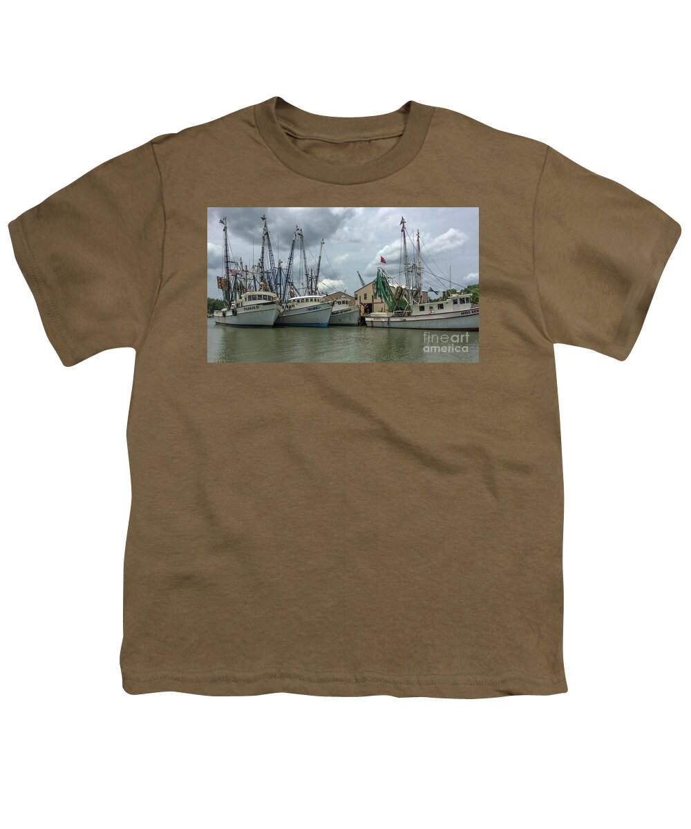 God's Grace Youth T-Shirt featuring the photograph Shrimpboat Lane by Dale Powell