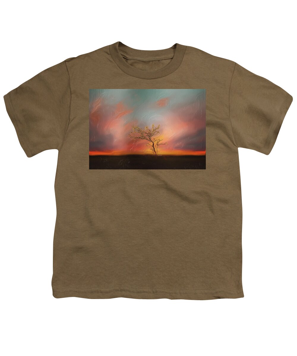 Gold Bearing Tree Youth T-Shirt featuring the painting Gold Bearing Tree by Angela Stanton