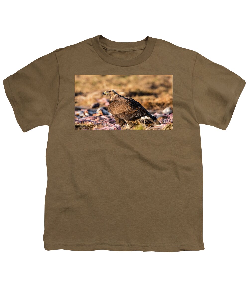 Golden Eagle Youth T-Shirt featuring the photograph Golden Eagle's Back by Torbjorn Swenelius