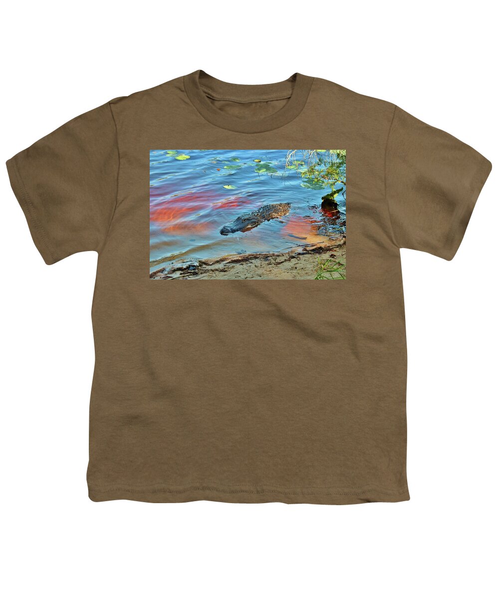American Youth T-Shirt featuring the photograph Good Morning Alligator by Cynthia Guinn