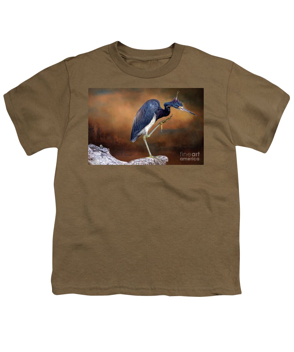 Birds Youth T-Shirt featuring the photograph Gotta Scratch That Itch by DB Hayes