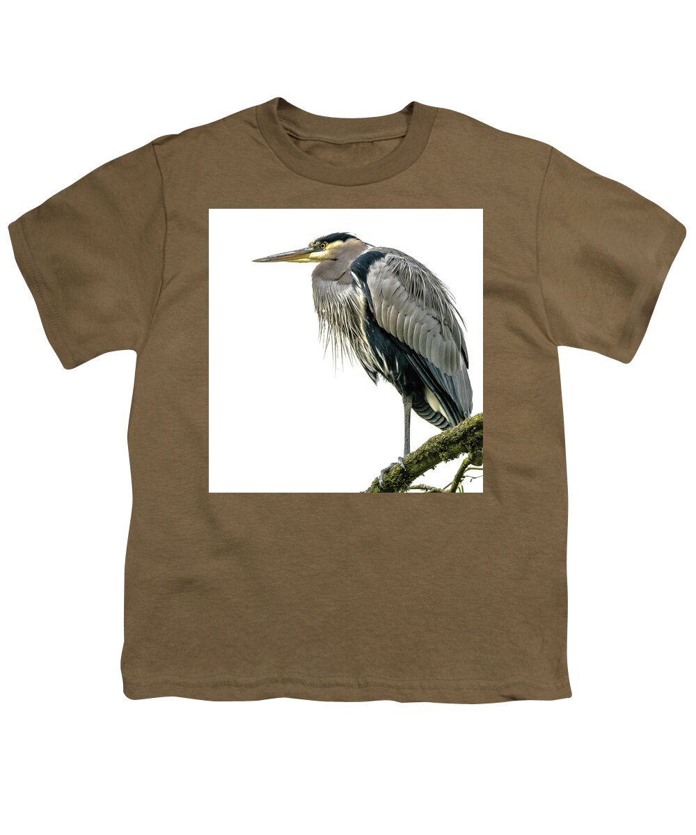 Heron Youth T-Shirt featuring the photograph Great Blue Heron by David Lee