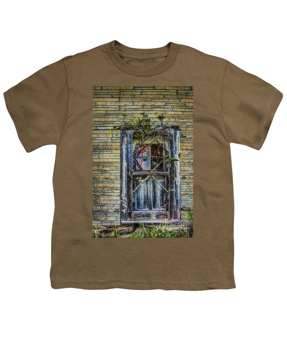 Abandoned Youth T-Shirt featuring the photograph Green Door by Roger Monahan