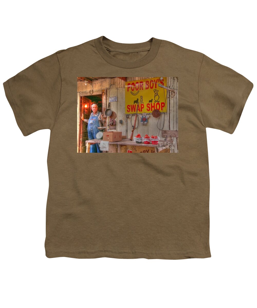 Swap Shop Youth T-Shirt featuring the photograph Gun in your pocket -- or just happy to see me by David Bearden