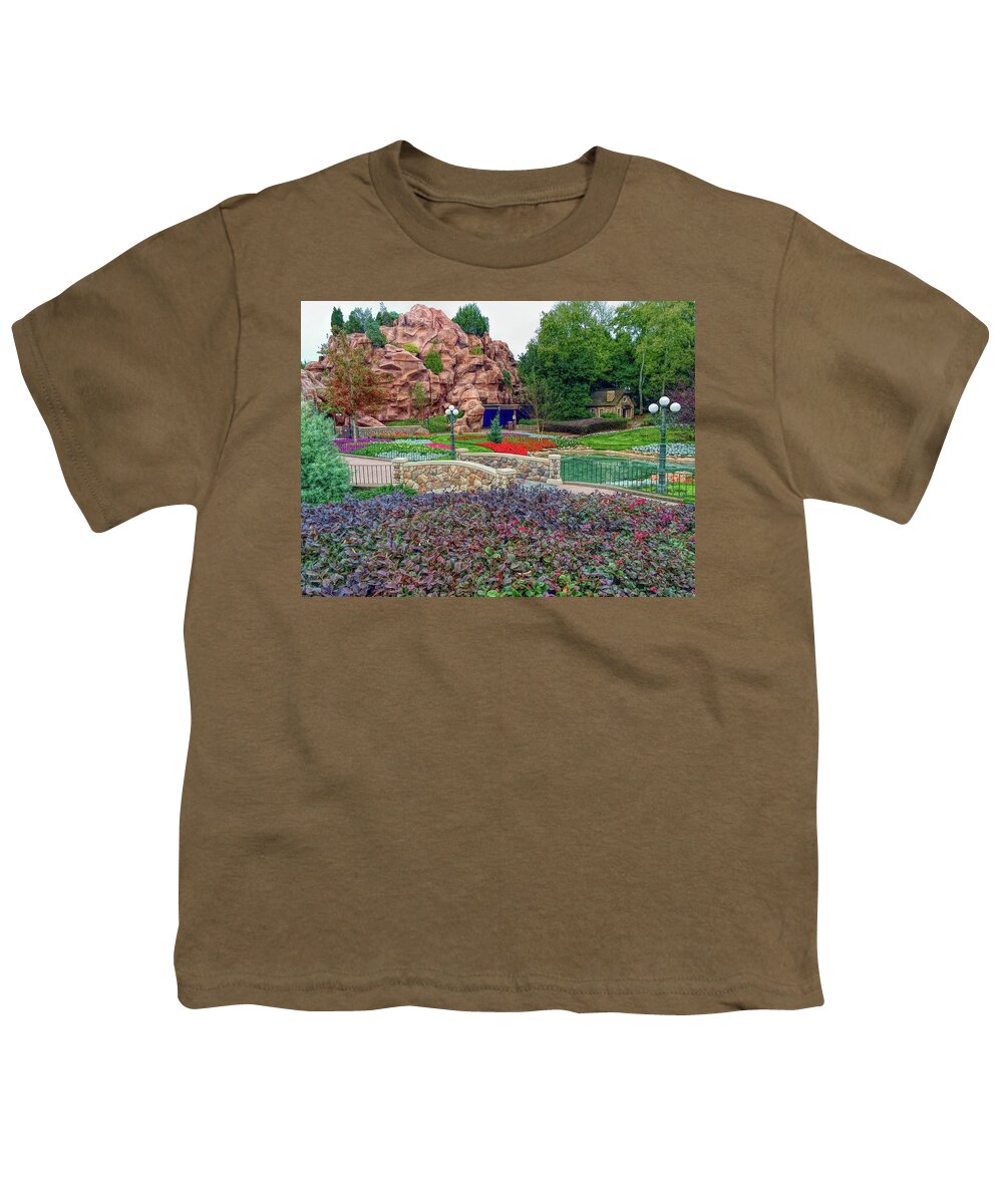 Garden Youth T-Shirt featuring the photograph H D R Flower Garden Walkway by Aimee L Maher ALM GALLERY