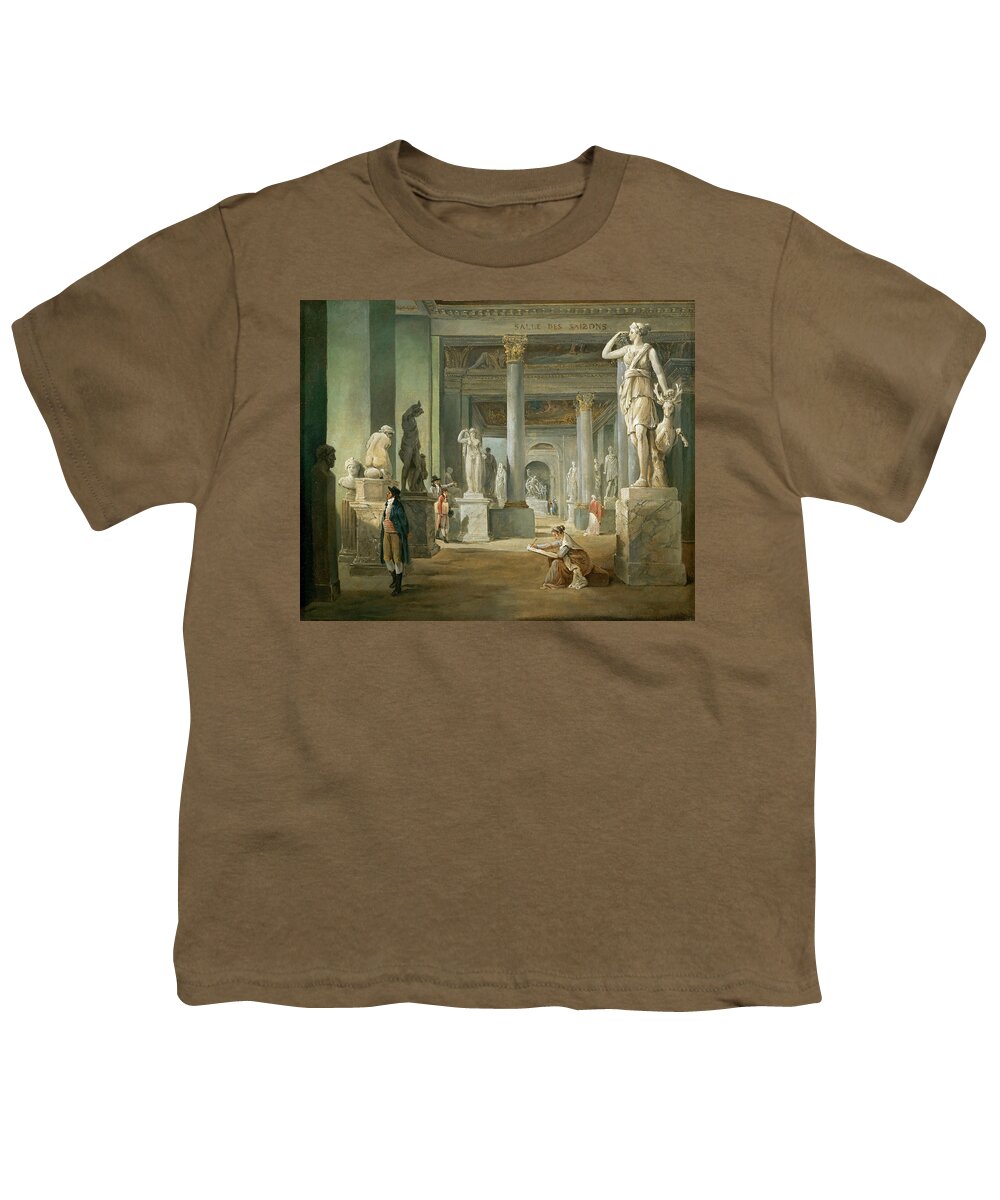 Hubert Robert Youth T-Shirt featuring the painting Hall of Seasons at the Louvre by Hubert Robert