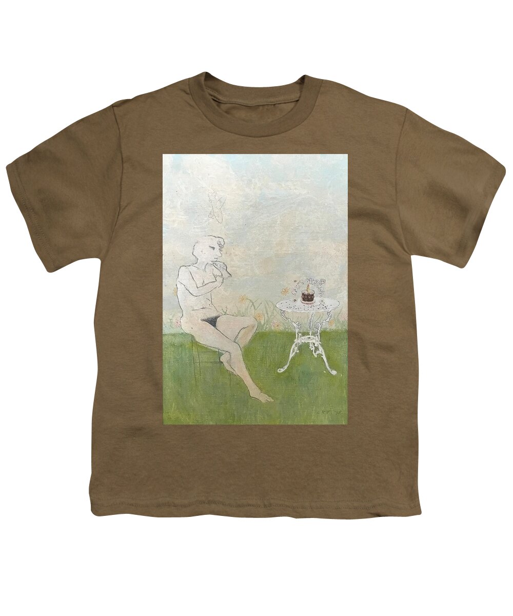 Happy Birthday Youth T-Shirt featuring the painting Happy Birthday by Leah Tomaino