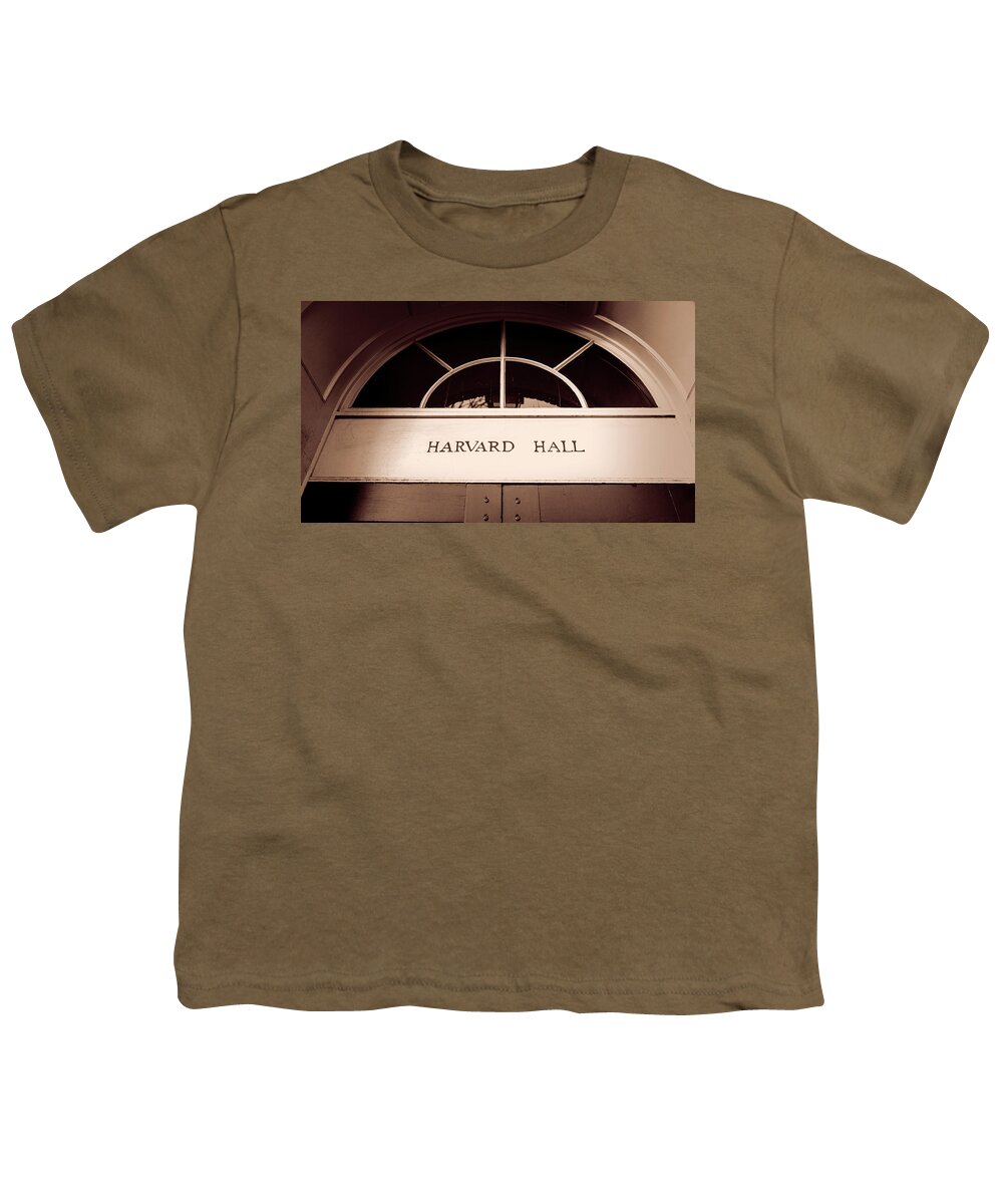 Harvard Youth T-Shirt featuring the photograph Harvard Hall #2 by Stephen Stookey