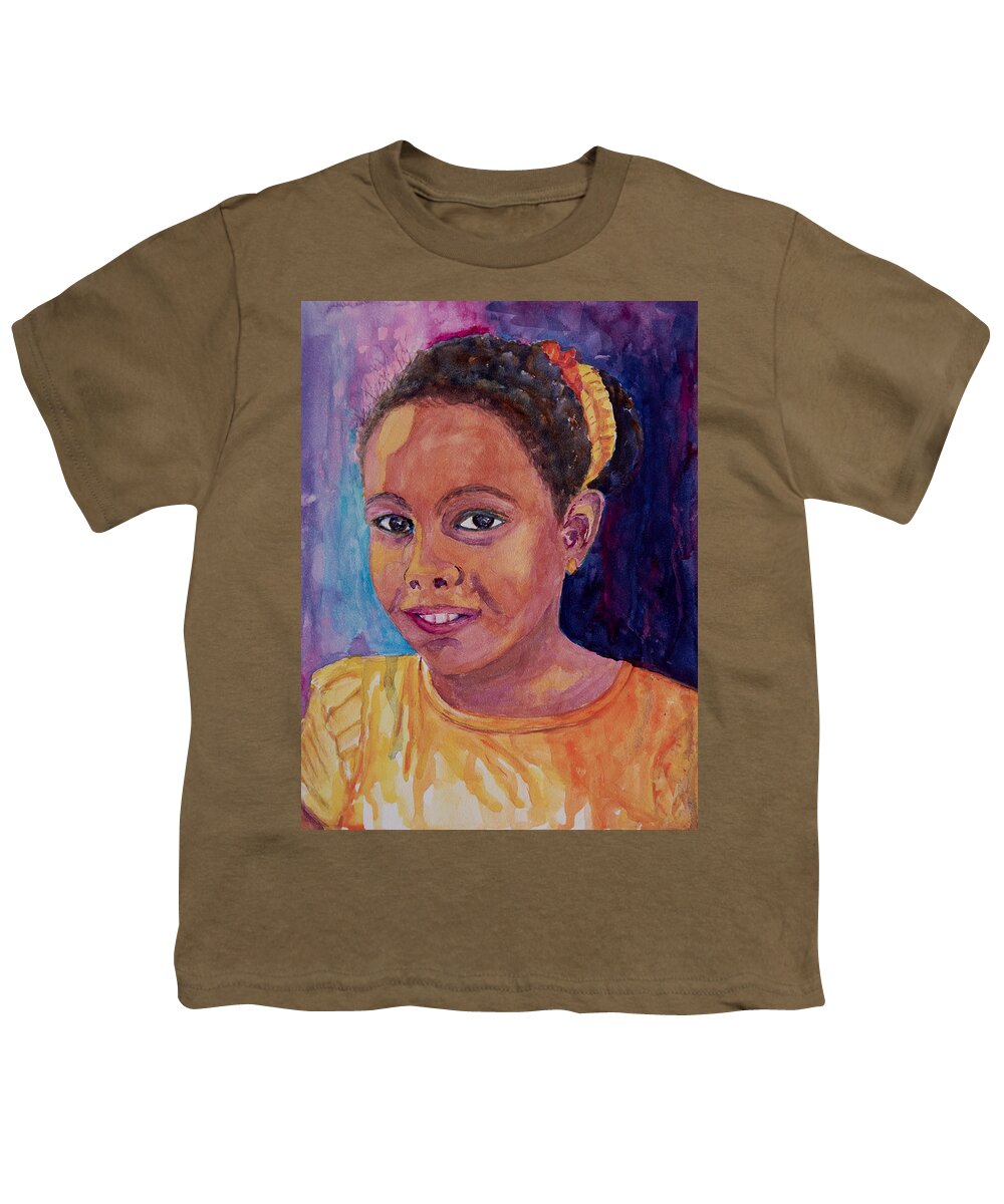 Cuba Youth T-Shirt featuring the painting Havana Girl by Patricia Beebe