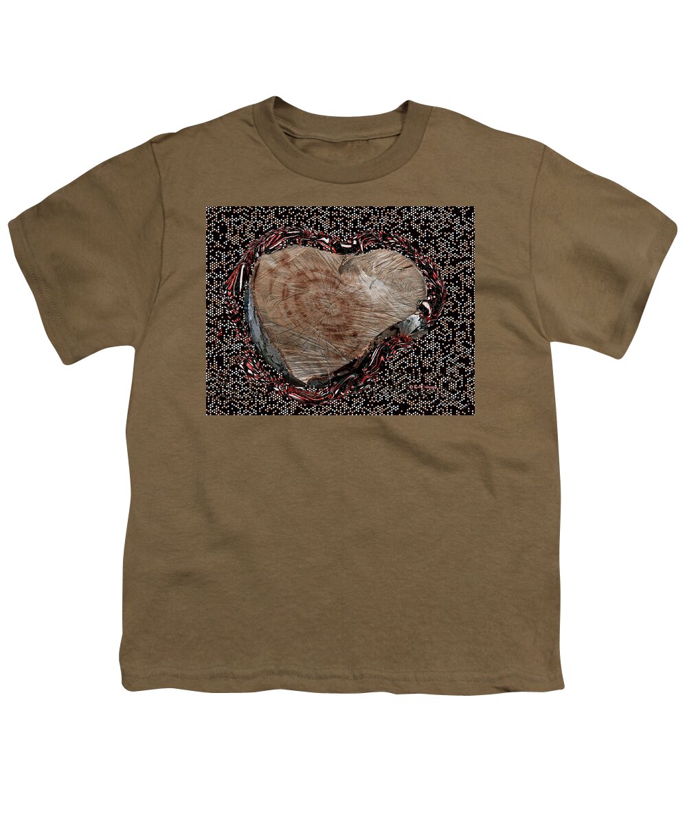 Cut Wood Youth T-Shirt featuring the photograph Heart of the Matter by Kae Cheatham