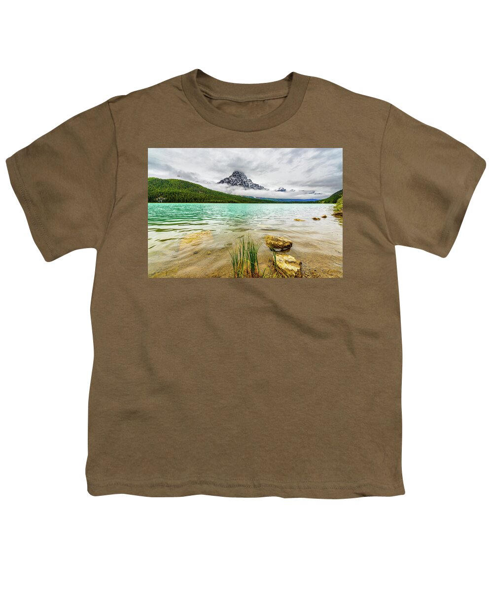 Alberta Youth T-Shirt featuring the photograph Hiding Peak by Nebojsa Novakovic
