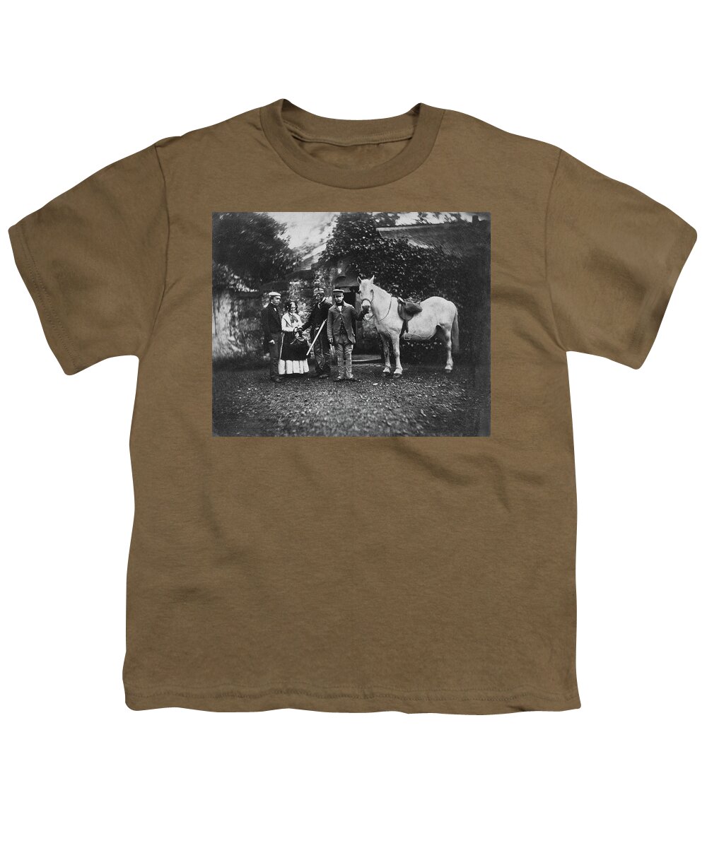 Horse Youth T-Shirt featuring the photograph Horse and Servant by S Paul Sahm