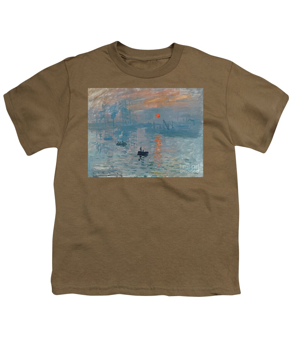 Impression Youth T-Shirt featuring the painting Impression Sunrise by Claude Monet