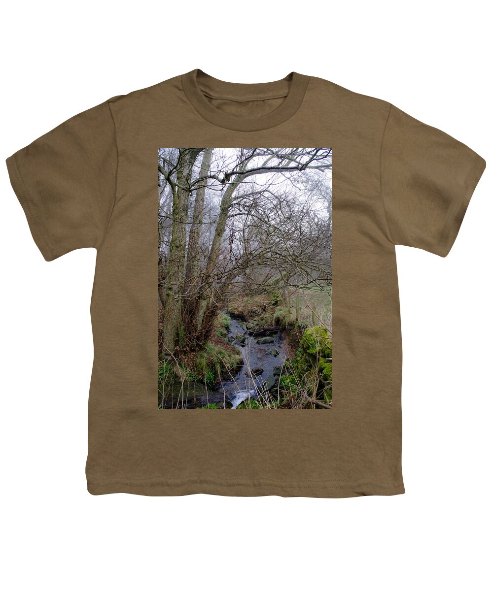 Stream Youth T-Shirt featuring the photograph In the Forest. by Elena Perelman