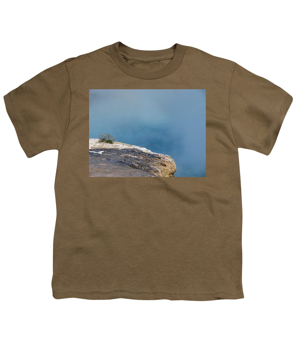 Yellowstone Youth T-Shirt featuring the photograph Into the Mist by Laurel Powell