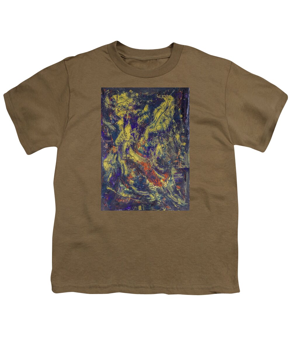 Abstract Youth T-Shirt featuring the painting Flower in Hades by Julius Hannah