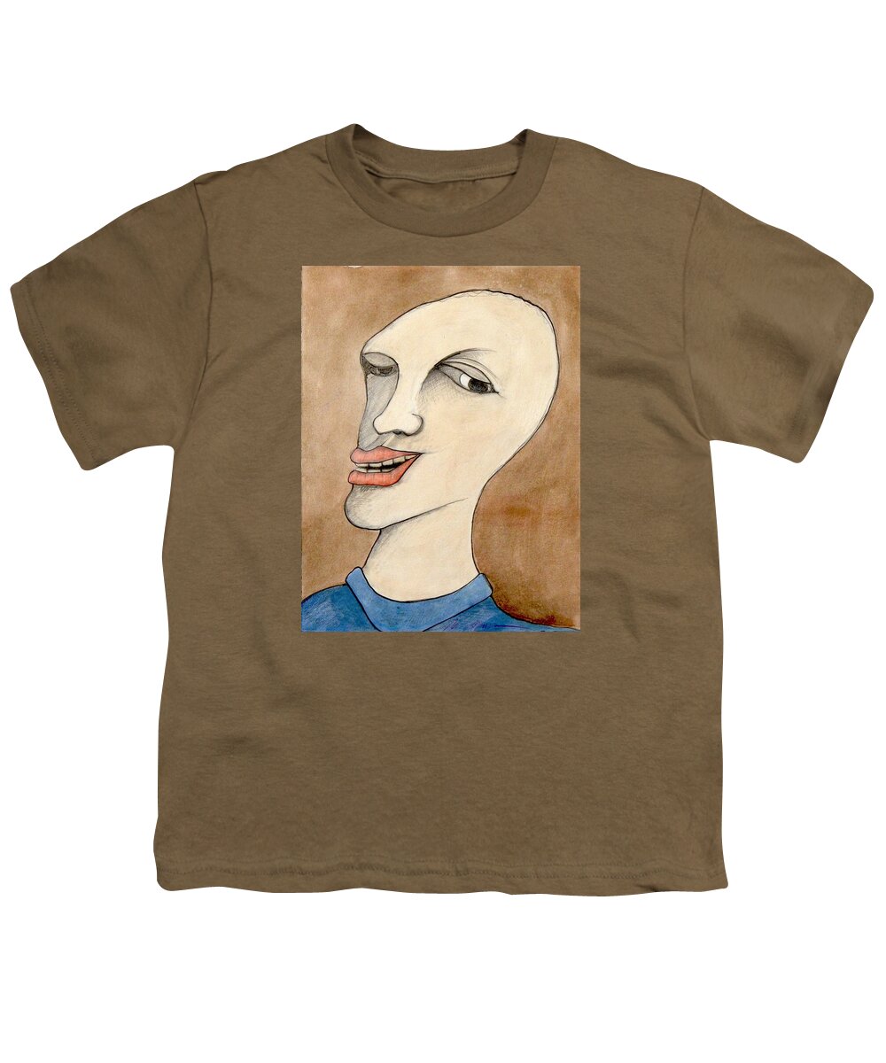 Portraits Youth T-Shirt featuring the painting Johnny T by Michael Sharber