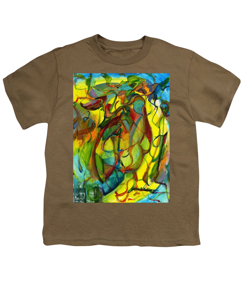 Bear Youth T-Shirt featuring the painting Josie's Pals by Jesse Bateman