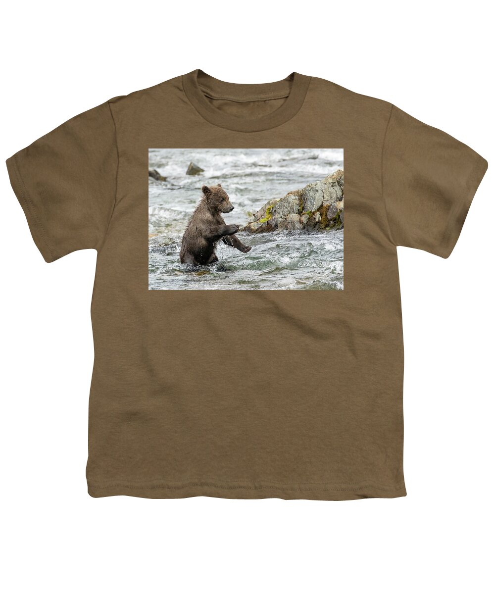 Alaska Youth T-Shirt featuring the photograph Just Practicing by Cheryl Strahl