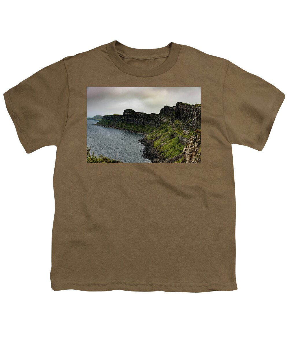 Rock Youth T-Shirt featuring the photograph Kilt Rock Cliffs by Elvis Vaughn