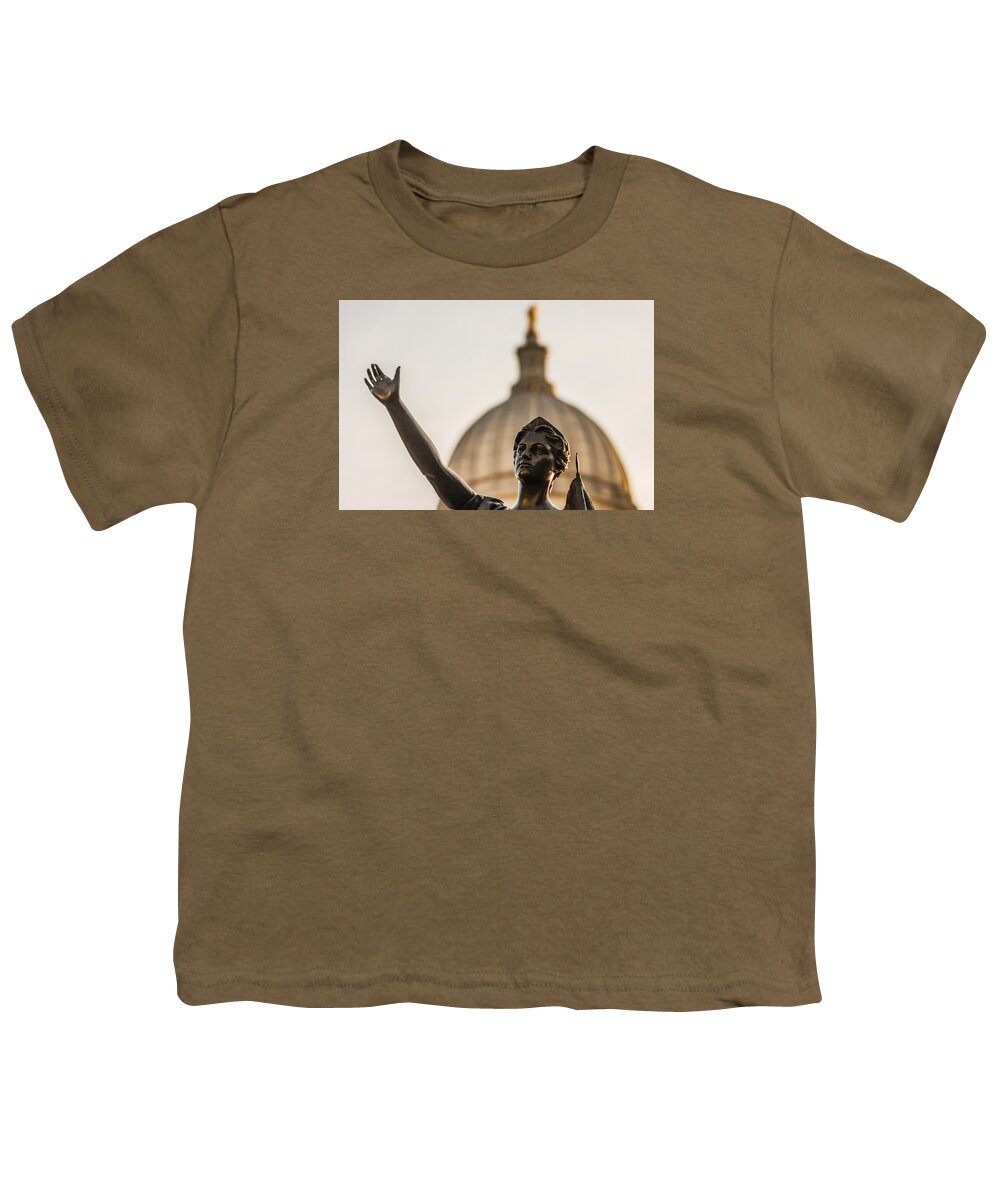 Monument Youth T-Shirt featuring the photograph Lady Forward by Todd Klassy